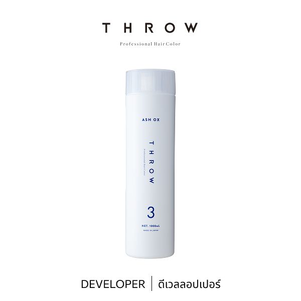 B-ex Throw ASH Oxidizer 3 developer bottle, 1000mL container with label, used for image processing and chemical development.