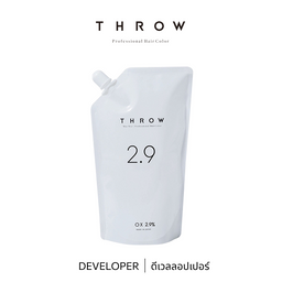B-ex THROW Oxy 2.9% developer bottle, 1000mL container with label showing product details and brand logo.