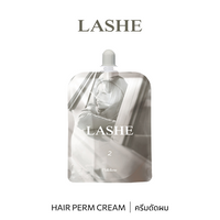 b-ex LASHE Cream 2 hair perm cream in 400g jar, creamy hair treatment product with white and green packaging.