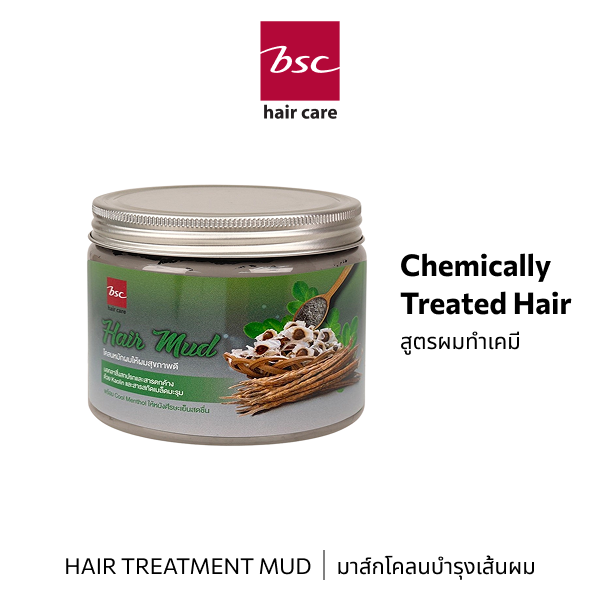 BSC Hair Care Hair Mud treatment in a 400ml jar, with a creamy texture suitable for styling and hair nourishment.