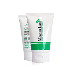 PAON Mood in Love Aloe Vera Facial Foam in a pump bottle, showing the light green, creamy facial cleanser with aloe vera extract
