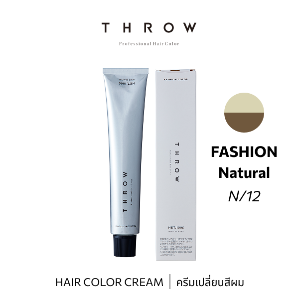 b-ex THROW Color N/12 hair color cream in 100g jar, vibrant shade with smooth creamy texture and bright color finish.