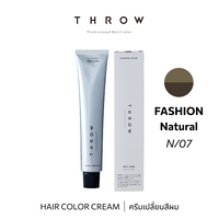 b-ex THROW Color N/07 hair color cream in 100g, showcasing vibrant hair dye with creamy texture and bright color.