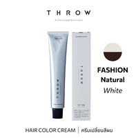 b-ex THROW Color White 100g hair color cream in a jar, showcasing smooth, creamy white hair dye product for hair coloring.