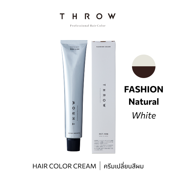 b-ex THROW Color White 100g hair color cream in a jar, showcasing smooth, creamy white hair dye product for hair coloring.