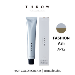 b-ex THROW Color A/12 hair color cream in vibrant shade, showing a tube of cream with colorful packaging.