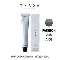 b-ex THROW Color A/09 100g hair color cream in vibrant shade, showing the creamy texture and rich color on the packaging.