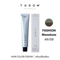b-ex THROW Color Mt/08 100g hair color cream tube with vibrant orange shade and black cap, ready for hair coloring.
