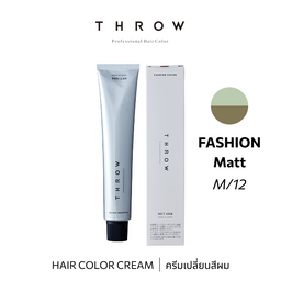 b-ex THROW Color M/12 100g hair color cream in vibrant shade, showing the creamy texture and rich color consistency.