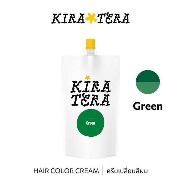b-ex Green Hair Color Cream in 400g jar, vibrant green hair dye with creamy texture, suitable for bold hair color transformation.