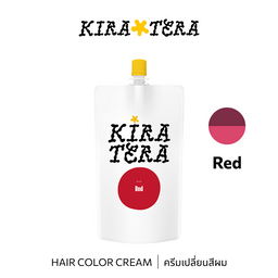 b-ex Red hair color cream in a 400g tube, featuring vibrant red shade and creamy texture for hair coloring.